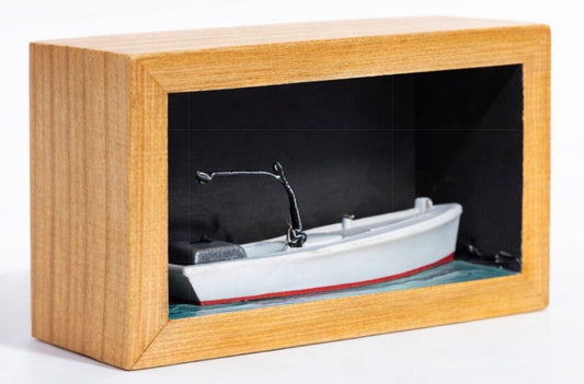 Core Sound 1960s Style Net Boat Mount  Historic Skiff Epoxy Display (5” x 3”)