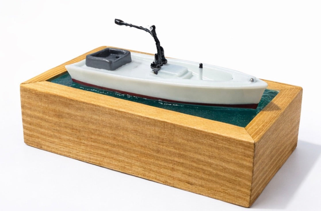 Core Sound 1960s Style Net Boat Mount  Historic Skiff Epoxy Display (5” x 3”)